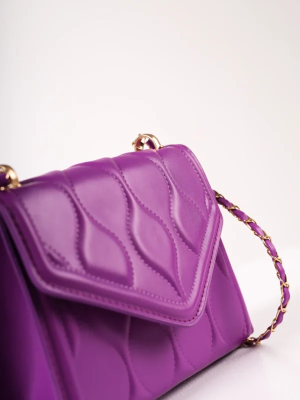 Purple kockasta torbica KA024