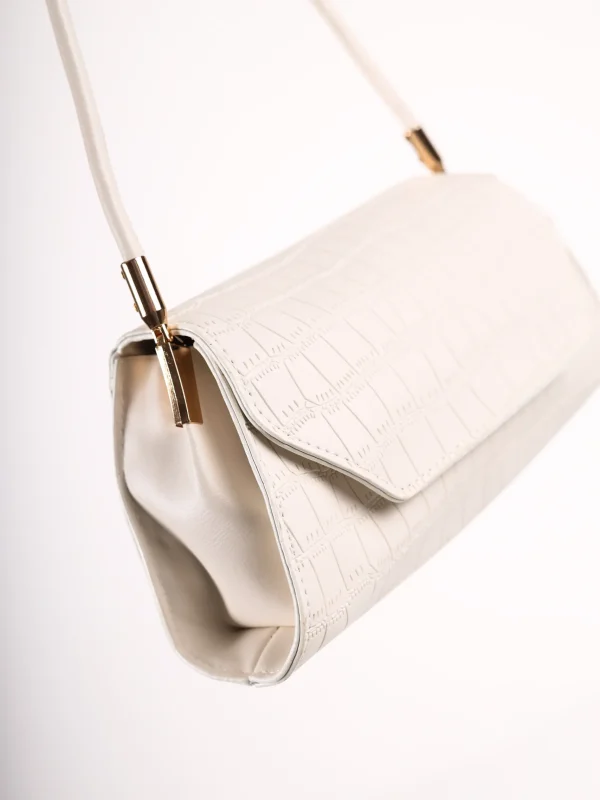 Bela reljefna torbica KA043